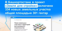 В Башкортостане в проект «Земля для стройки» включено 334 земельных участка и территорий общей площадью 301 гектар - Бирский район